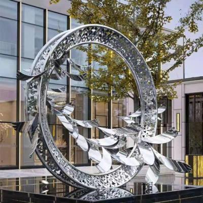 China Handmade 25M High SS Large Outdoor Sculpture For Plaza Decoration for sale