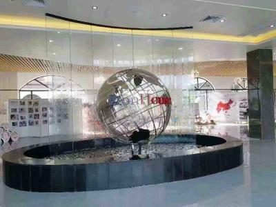 Chine 3.0M Plaza Decoration Polished Mirror Stainless Steel Globe Sculpture à vendre