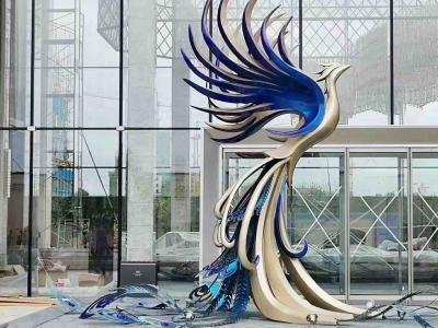 China ODM 3.5m Height Outdoor Color Painted Modern Bronze Sculpture for sale