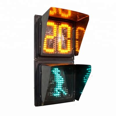 China 200mm Countdown Timer Red Light Integrated Traffic Light For Pedestrian for sale