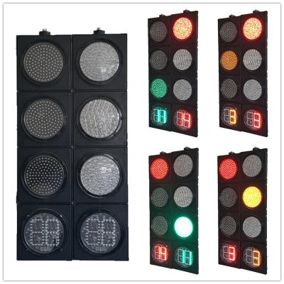 China Detachable Aspect 200MM 4-Aspect RYG Ball With Countdown Timer Road Traffic Light for sale