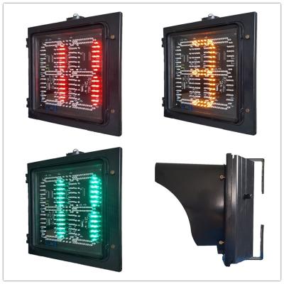 China Square Flip Door Detachable Aspect 300MM 1-Aspect 3-In-1 RYG Timer Road Traffic Light for sale