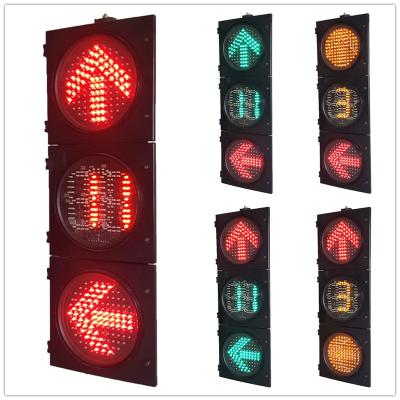 China 300MM 3-Aspect Flip Door 2 Phase Arrow Ball Countdown Timer Road Traffic Light for sale