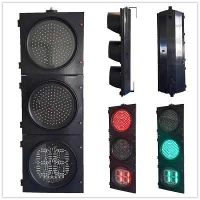 China 300MM 3-Aspect RG Ball And RG Countdown Timer Road Traffic Light for sale