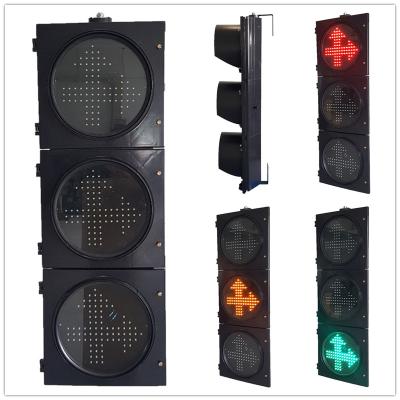 China 3-Aspect RYG Double-Arrow Road Traffic Light 300MM Red Yellow Green for sale