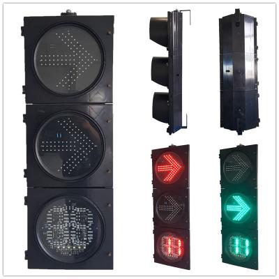 China 300MM 3-Section 2-Color Flip Door Right Turn And Countdown Timer Road Traffic Light for sale