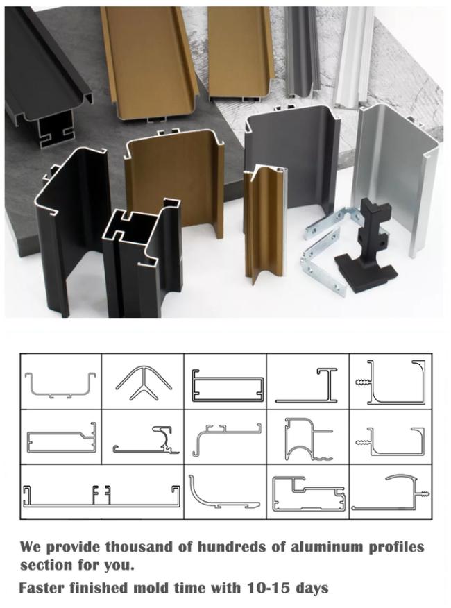 Anodized brushed custom aluminum kitchen cabinet doors Aluminium Frame Profiles aluminum cabinet frame profile 0