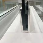 China U canal sin marco de aluminio de vidrio cerca de cubierta de vidrio barandilla puerta en venta