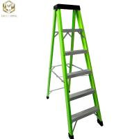 Quality Herringbone FRP Aluminium Telescopic Ladder With Pulley Insulated for sale