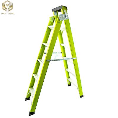 China Retractable FRP Aluminum Telescoping Ladder Insulated Herringbone Ladder 5Ft for sale