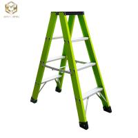 Quality 220KV Collapsible Aluminium Telescopic Ladder Powder Coated for sale