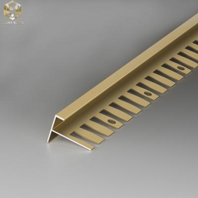 China ODM 10mm Square Edge Tile Trim Panel Extrusions Stair Nosing for sale