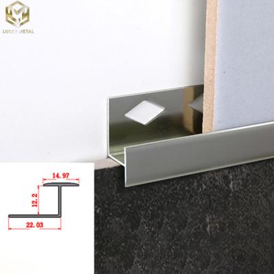 China OEM Extruded Aluminum Profiles Transition Trim For Door Ceramic Wall Panel for sale