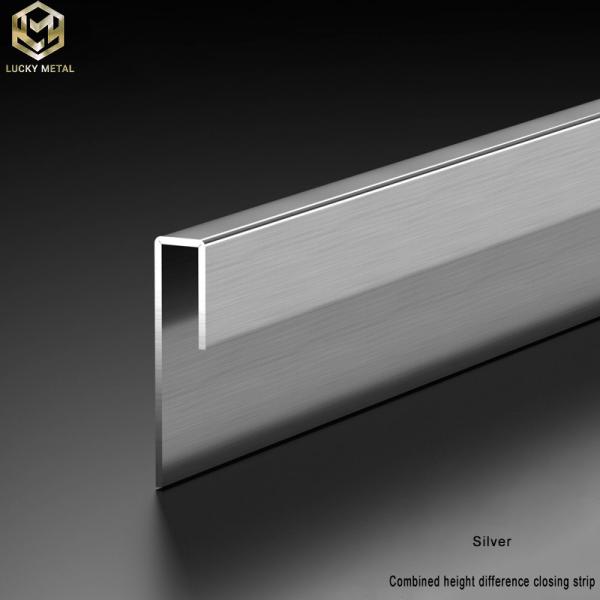 Quality Tile Trim Aluminum Extrusion Profiles Channel Floor Side for sale