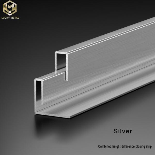 Quality Tile Trim Aluminum Extrusion Profiles Channel Floor Side for sale