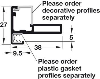 Quality T3-T8 6005 Aluminium Door Frame Profile Customized Color for sale