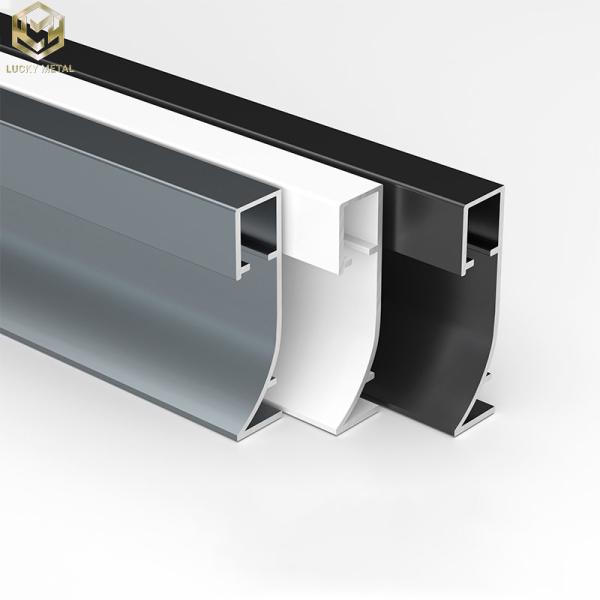 Quality Illuminated Aluminum Skirting Profile Extrusion Board Cove Shape for sale