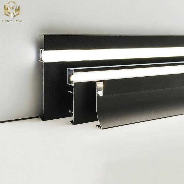 Quality Waterproof Led Aluminium Skirting Board Profile T3~T8 for sale