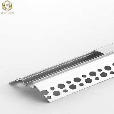 China Perfil de banda de aluminio LED de placas de yeso extrudidas para iluminación moderna 16 mm en venta