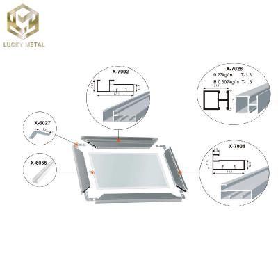 Chine Profil d'angle en aluminium anodisé de 18 mm Porte de cuisine cadre en aluminium à vendre