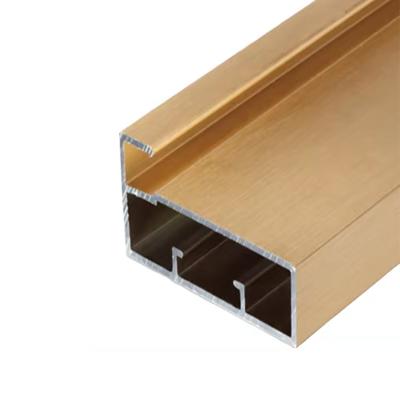 Chine Profil du cadre de la porte de l'armoire en aluminium à grains de bois Extrusion T3-T8 à vendre