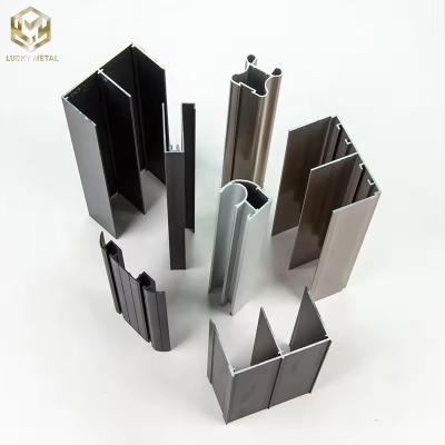 China Wardrobe Door Profile Aluminum Cabinet Glass Frame Profiles With Handle Aluminium G Handles Profile Te koop