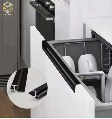 中国 Topcent Kitchen Cabinet Hidden Handle Pull Handle Aluminium Profile Aluminum Furniture Handle 販売のため