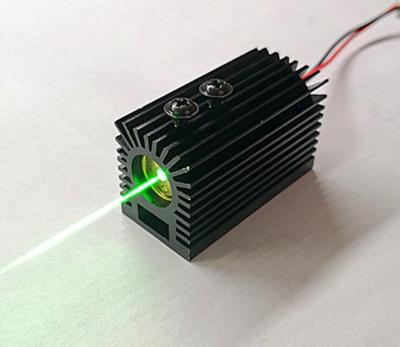 China Industrial Grade DC 3-5V 532nm 30mw Green Dot Laser Module With HeatsinkFor Laser Stage Light for sale