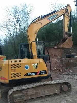 China Heavy Used SANY Excavator Sy75c With CE Certification And Good Condition for sale