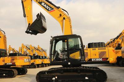 China Medium Sized SANY Construction Hydraulic Excavator Second Hand Sy205c for sale