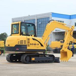 China Professional 6 Ton Heavy Duty Excavator Sustainable Crawler Excavator SC60.9 for sale