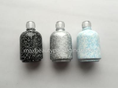 China Classic Marble effect gel polish bottle any color available double coating bottle nail polish packaging flat bsuh for sale
