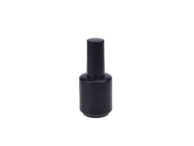 China black powder coating gel polish bottle thick tough coating 15ml round gel polish bottle nail polish packaging LESS MOQ for sale