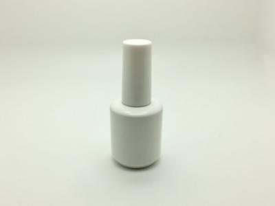 China white powder coating gel polish bottle thick tough coating 18ml round gel polish bottle nail polish packaging LESS MOQ for sale