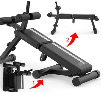 China Foldable Utility Bench Multifunctional Sit Up Bench Foldable Press Bench Abdominal Crunch Bench for sale
