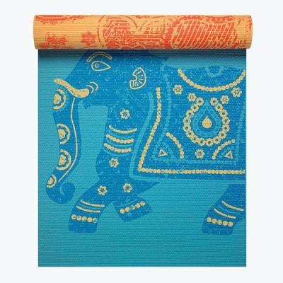 China elephant yoga mat, elephant print yoga mat, reversible elephant yoga mat for sale