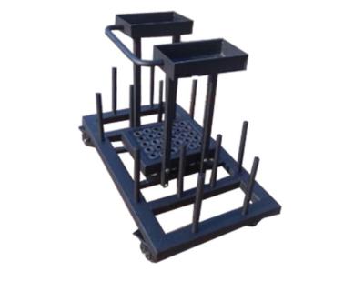 China weight racks for standard plates and bar storage, barbell plates storage cart for sale