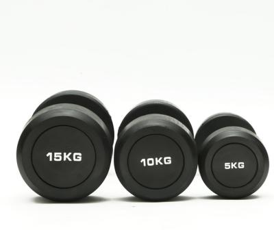 China Home Fitness Dumbbells, Round Head Fixed Dumbbells, Gym Covered Rubber Dumbbell for sale