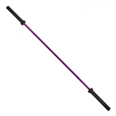 China women's purple color bar for weight lifting training, colorful black zinc barbell rod for ladies for sale