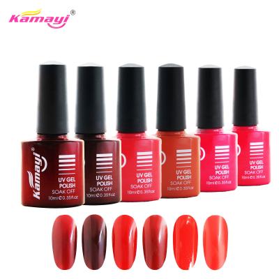 China 8ml UV Gel Salon Red Color Gel Polish for sale
