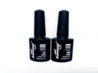 China Two Steps Nude Rubber Base 8ml Top Coat Gel Polish For Nail School for sale
