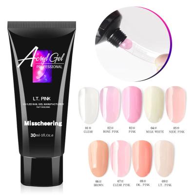 China Resin 18 Colors Acrylic Soak Off UV 30g Poly Nail Gel for sale
