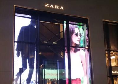 China High Brightness P5 Transparent LED Screens Glass Video Wall For Shopping Mall Ads for sale