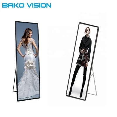 China High Definition Video Screen Poster LED Display P2.5 SMD2121 P2.5mm With Wheel for sale