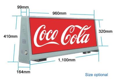 China Double Sided Outdoor Led Billboard 4000 / 1 Resolution Taxi Advertising Display for sale