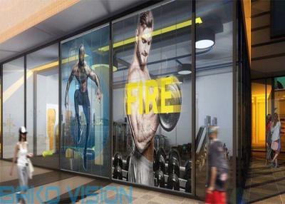 China 5500 Nits Transparent LED Screens See Through Window Video Wall Adertising for sale