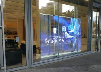 China Space Saving Transparent LED Screens 1920Hz for Stores Glass Wall for sale