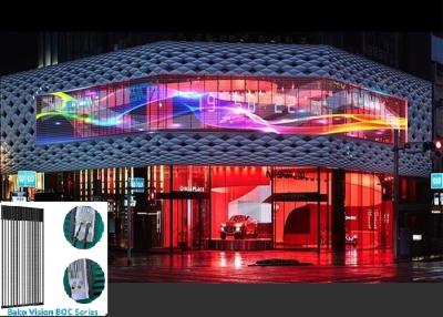 China IP67 Waterproof Glass Wall Led Display , Aluminum See Through Led Screens 6500 Nits for sale