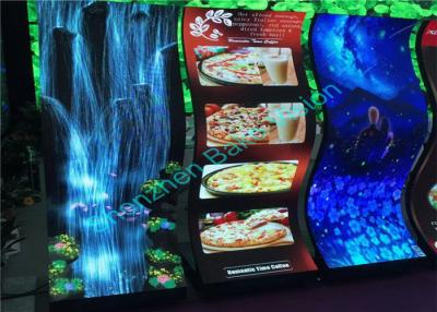 China Pantalla video creativa de la pared del OEM de la pantalla LED flexible plegable ligera estupenda a todo color del ODM con el módulo de goma suave en venta