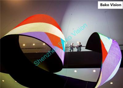 China Customized Soft Rubber Module Bendable Flexible LED Display Moving Video Wall for Creative Shape and Size Solution for sale